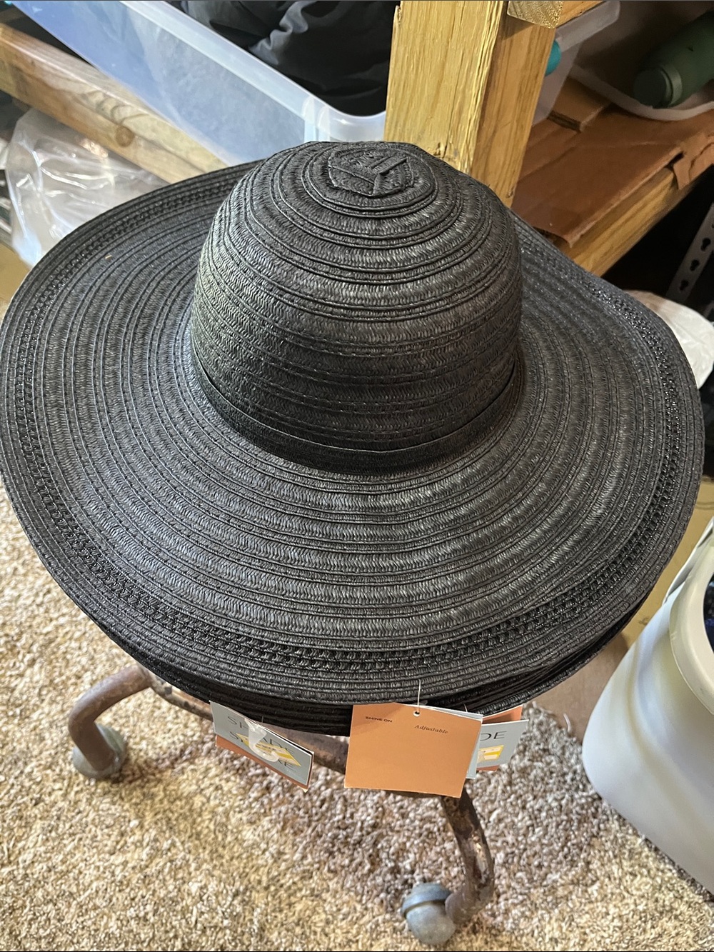 Target Wide-Brim Straw Sun Hat - Black